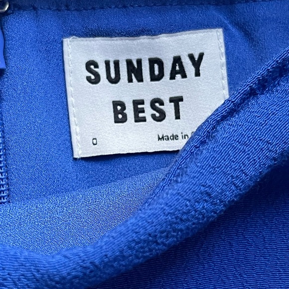 (ROYAL BLUE) Aritzia Sunday Best Tatiana Mini Skirt w/ Side Slit - Picture 5 of 13